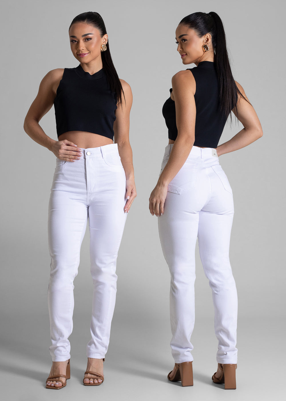 Calça Sarja Sawary Hot Pants - 283328 BRANCO