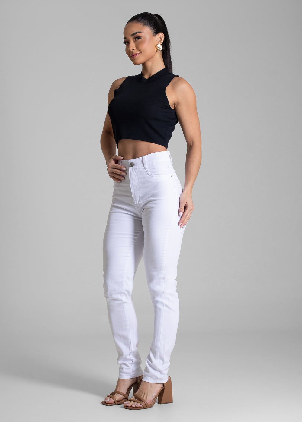 Calça Sarja Sawary Hot Pants - 283328 BRANCO