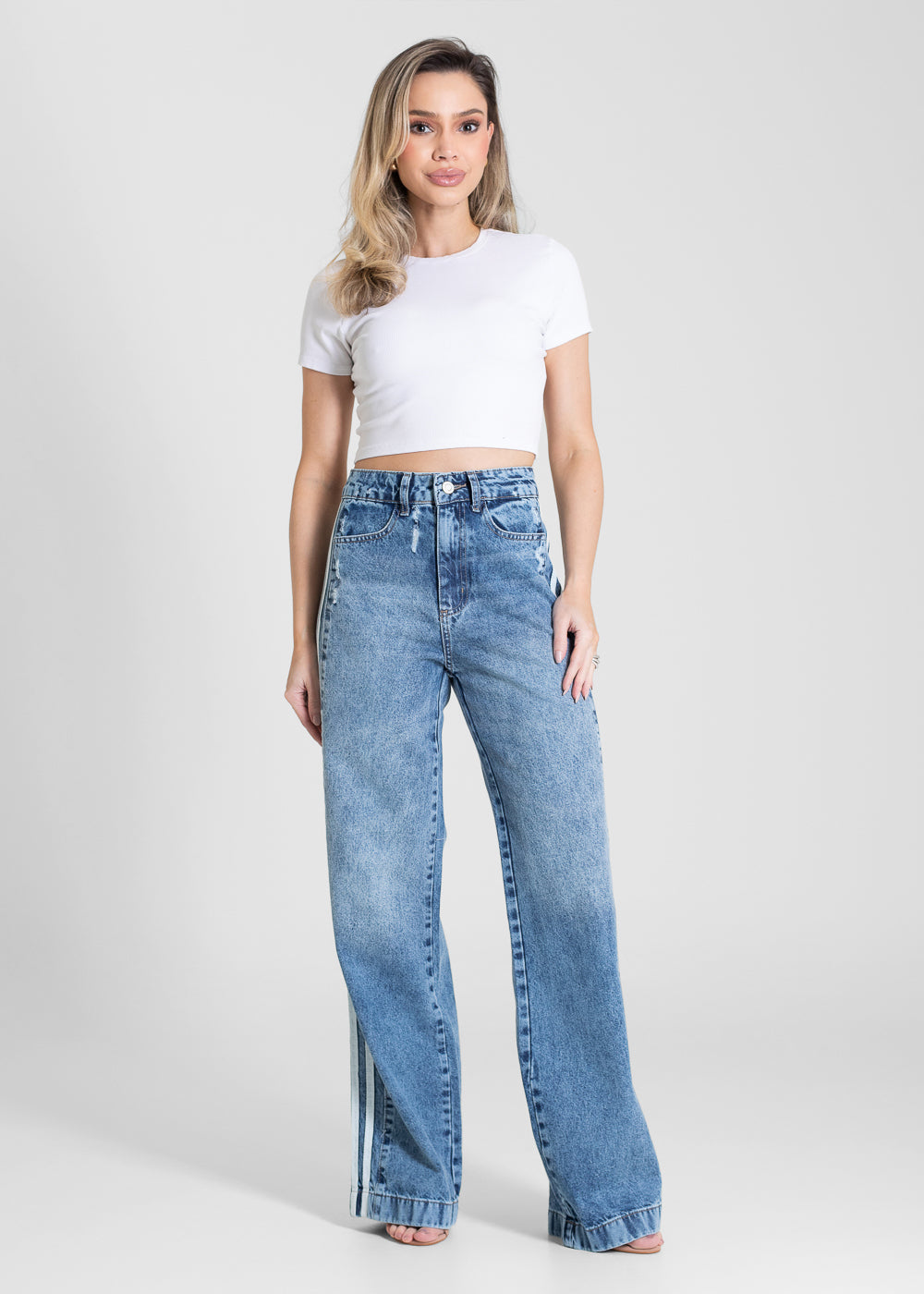 Calça Jeans Sawary Wide Leg - 283348 AZUL