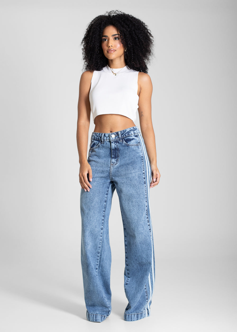 Calça Jeans Sawary Wide Leg - 283350 AZUL