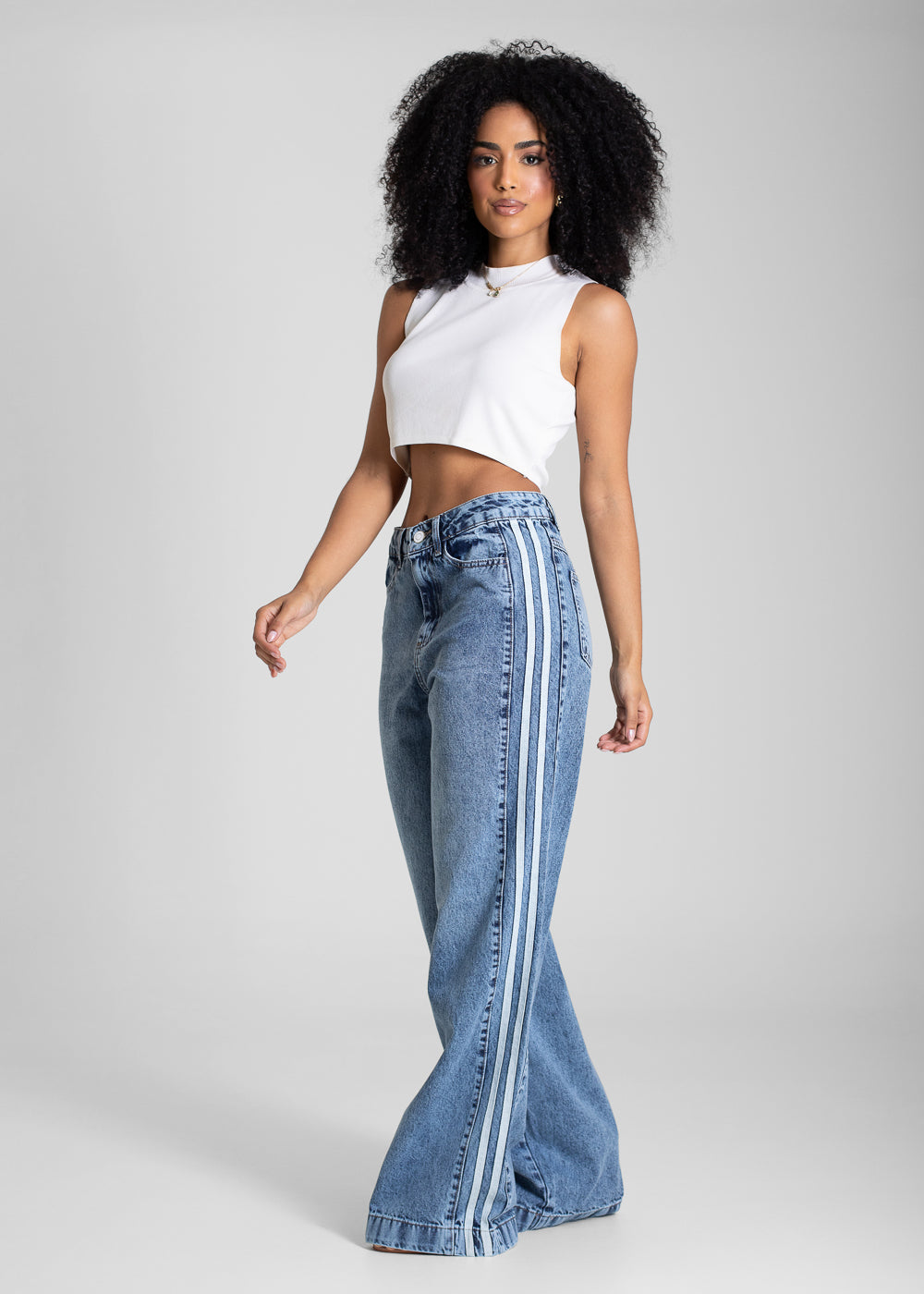 Calça Jeans Sawary Wide Leg - 283350 AZUL