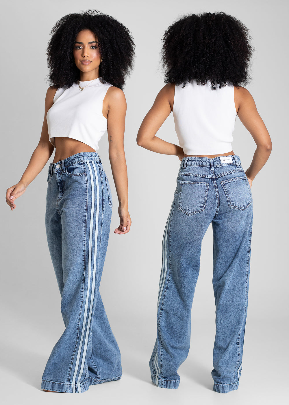 Calça Jeans Sawary Wide Leg - 283350 AZUL