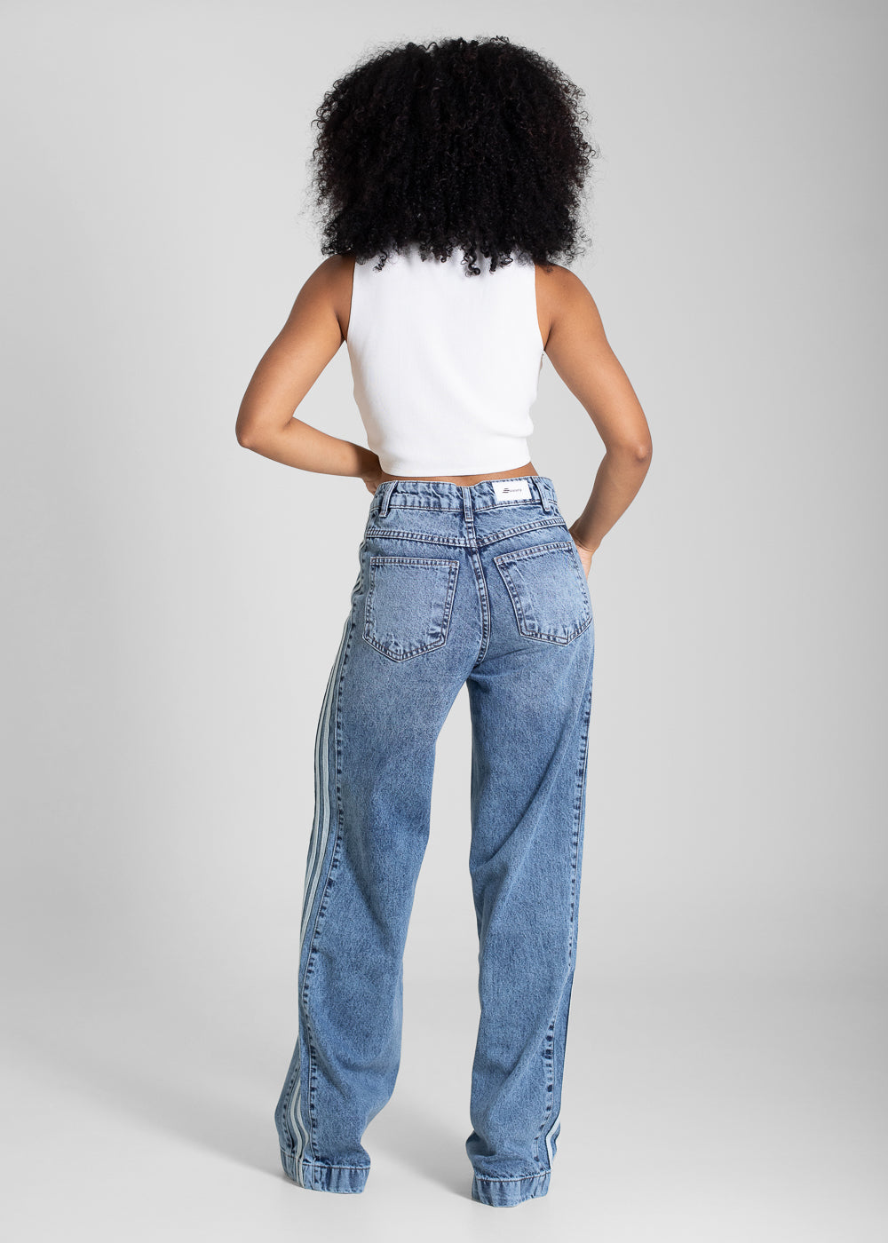 Calça Jeans Sawary Wide Leg - 283350 AZUL