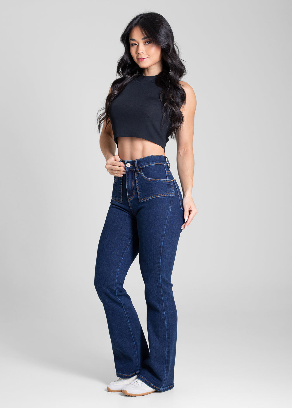 Calça Jeans Sawary Boot Cut Petit - 283358 AZUL