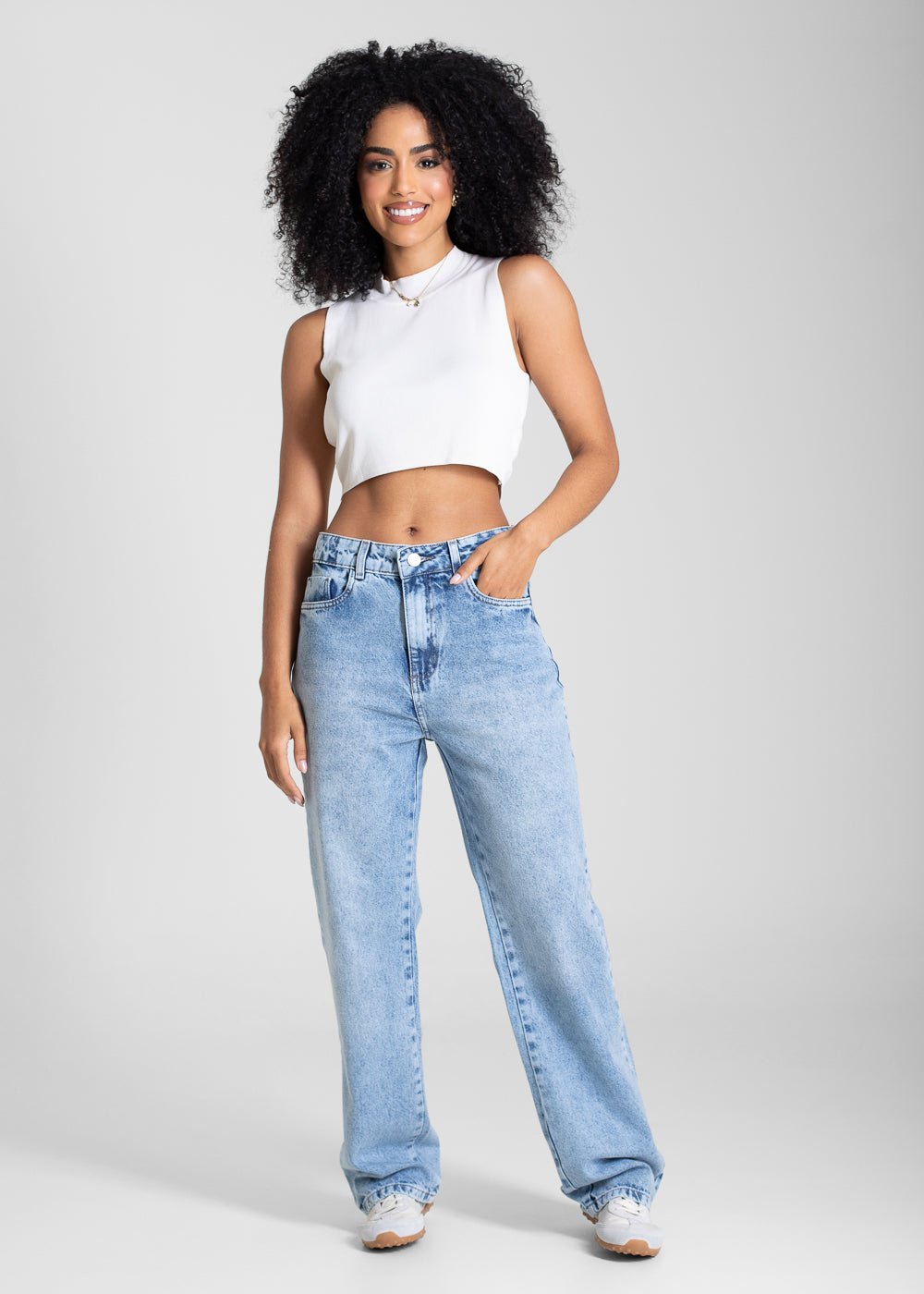 Calça Jeans Sawary Reta Petit - 283359 AZUL