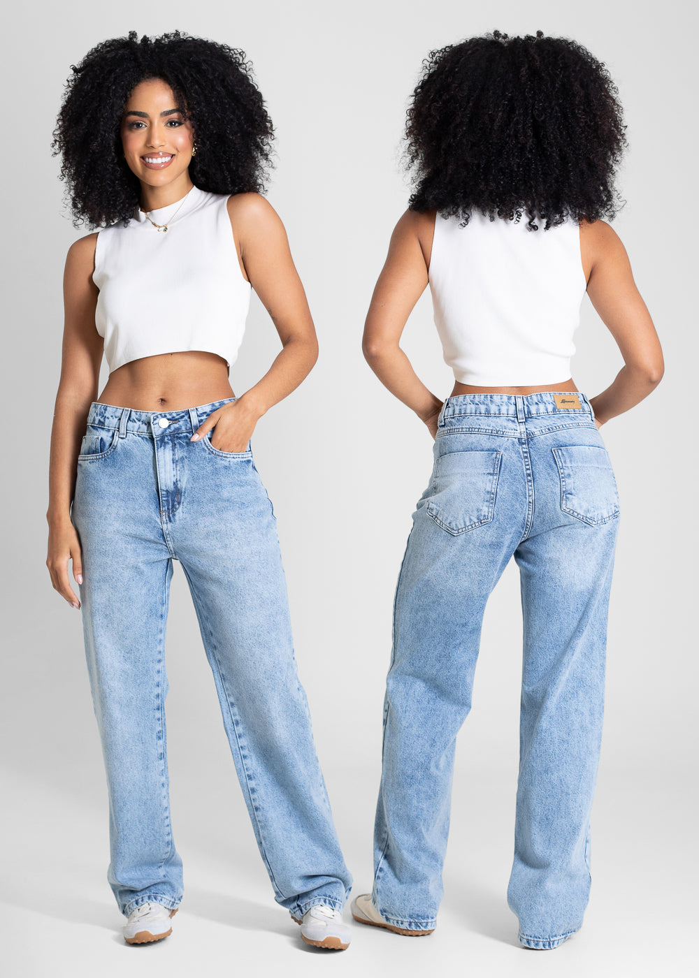 Calça Jeans Sawary Reta Petit - 283359 AZUL