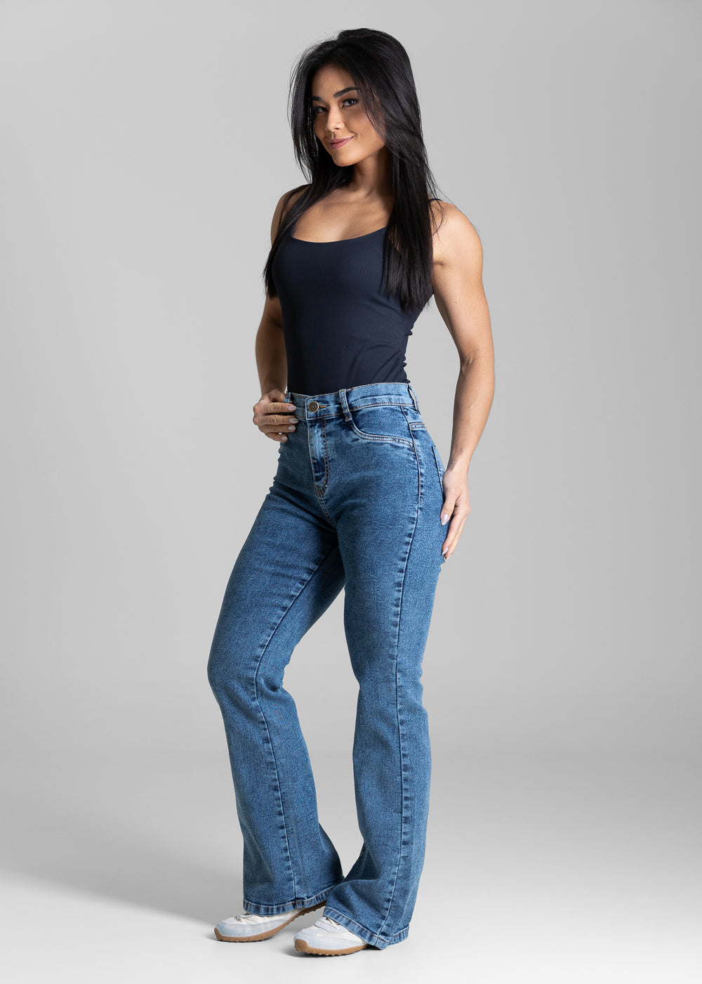 Calça Jeans Sawary Boot Cut Petit - 283366 AZUL