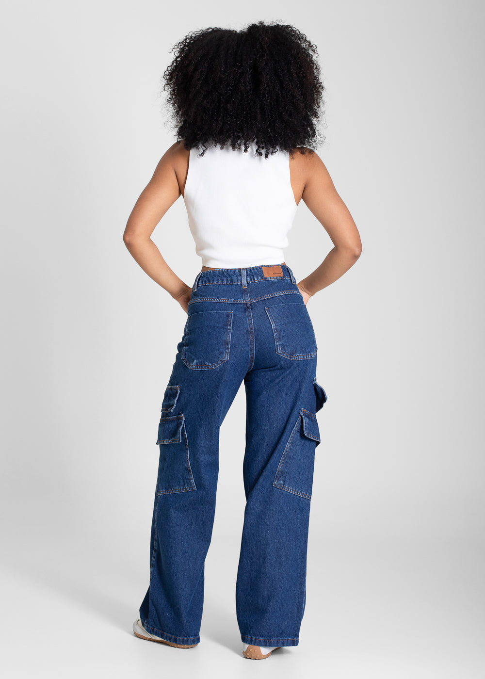 Calça Jeans Sawary Wide Leg Petit - 283368 AZUL