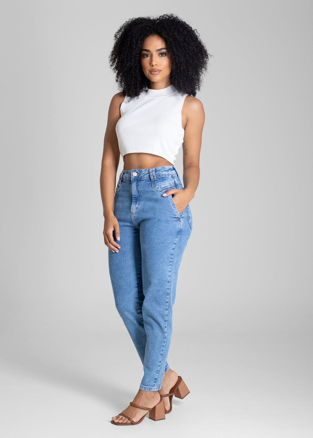 Calça Jeans Sawary Mom - 283370 AZUL