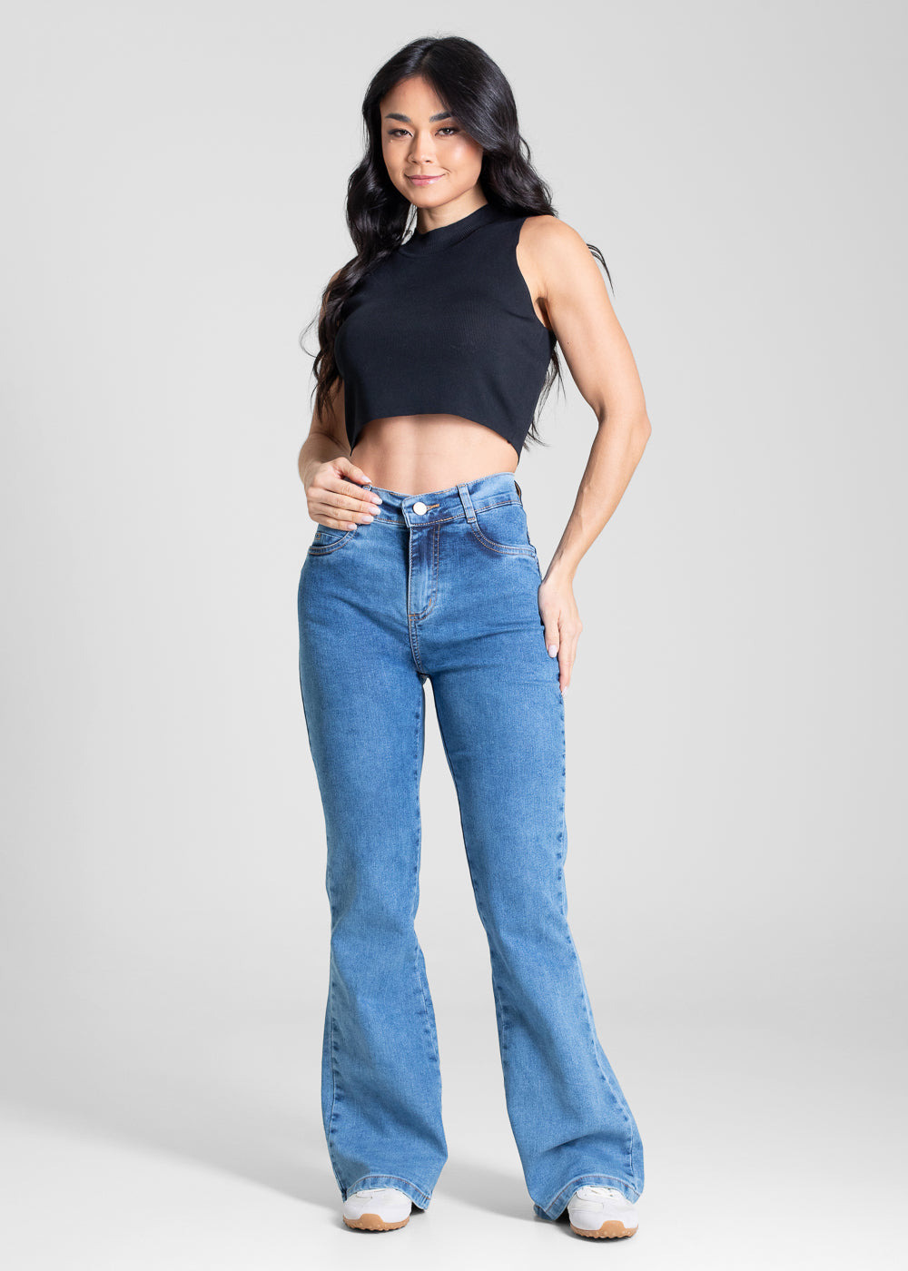 Calça Jeans Sawary Boot Cut Petit - 283379 AZUL