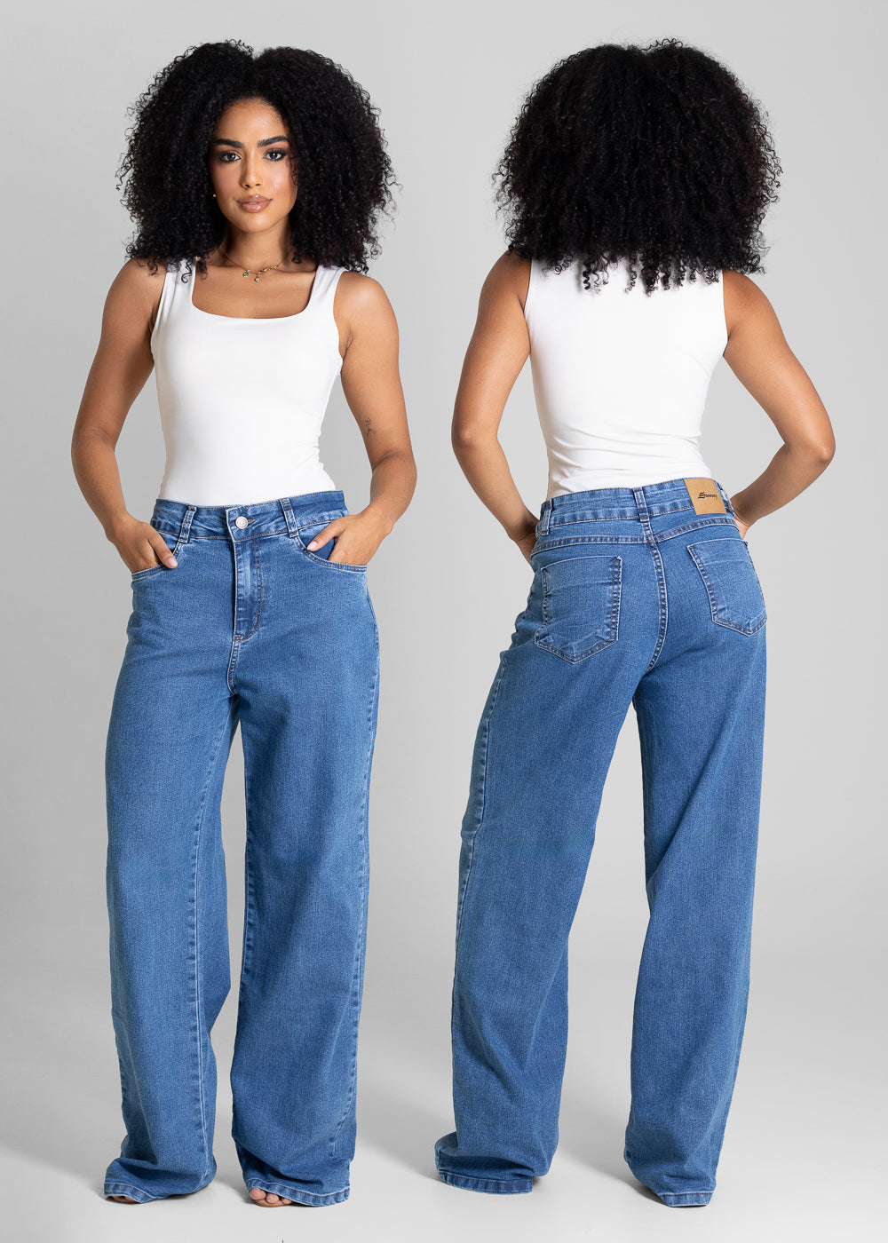 Calça Jeans Sawary Wide Leg - 283380 AZUL