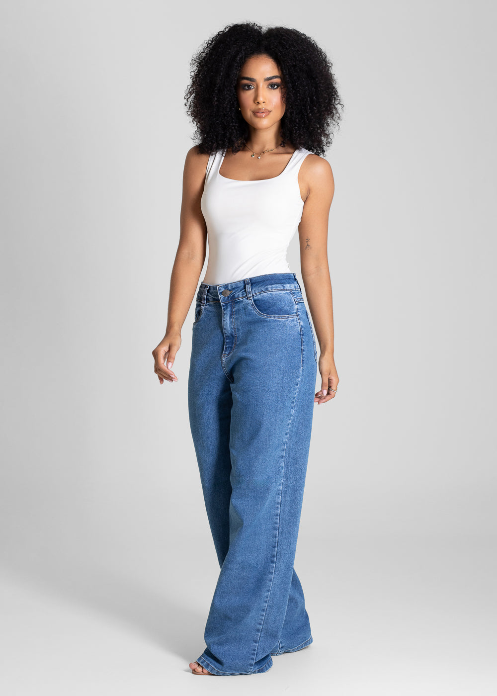 Calça Jeans Sawary Wide Leg - 283380 AZUL