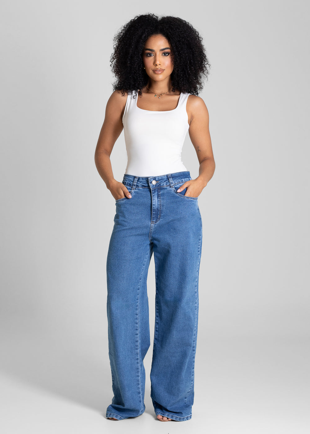 Calça Jeans Sawary Wide Leg - 283380 AZUL