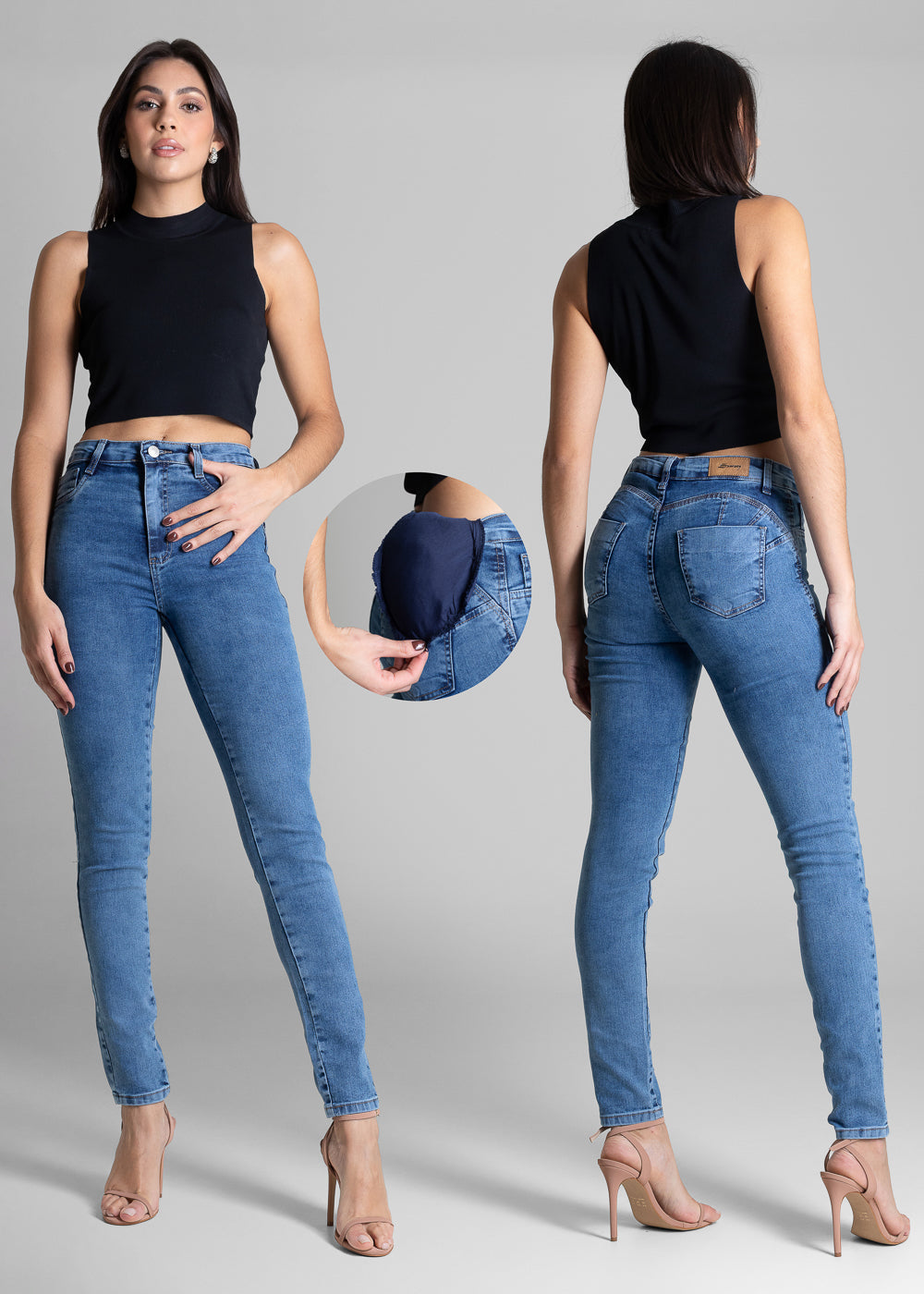 Calça Jeans Sawary Modela Bumbum - 283384 AZUL