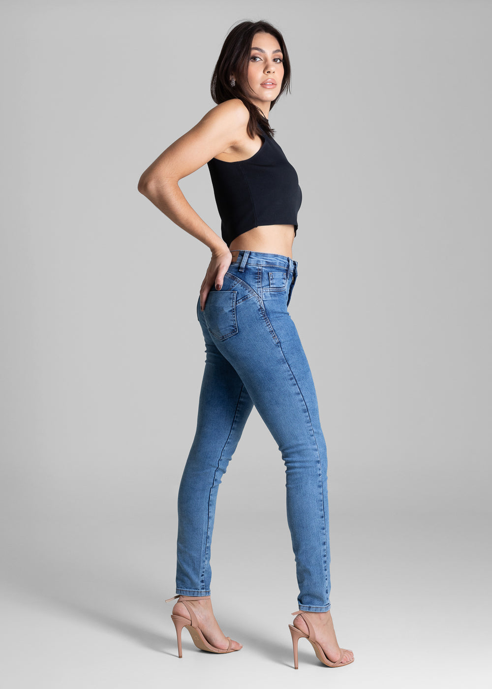 Calça Jeans Sawary Modela Bumbum - 283384 AZUL