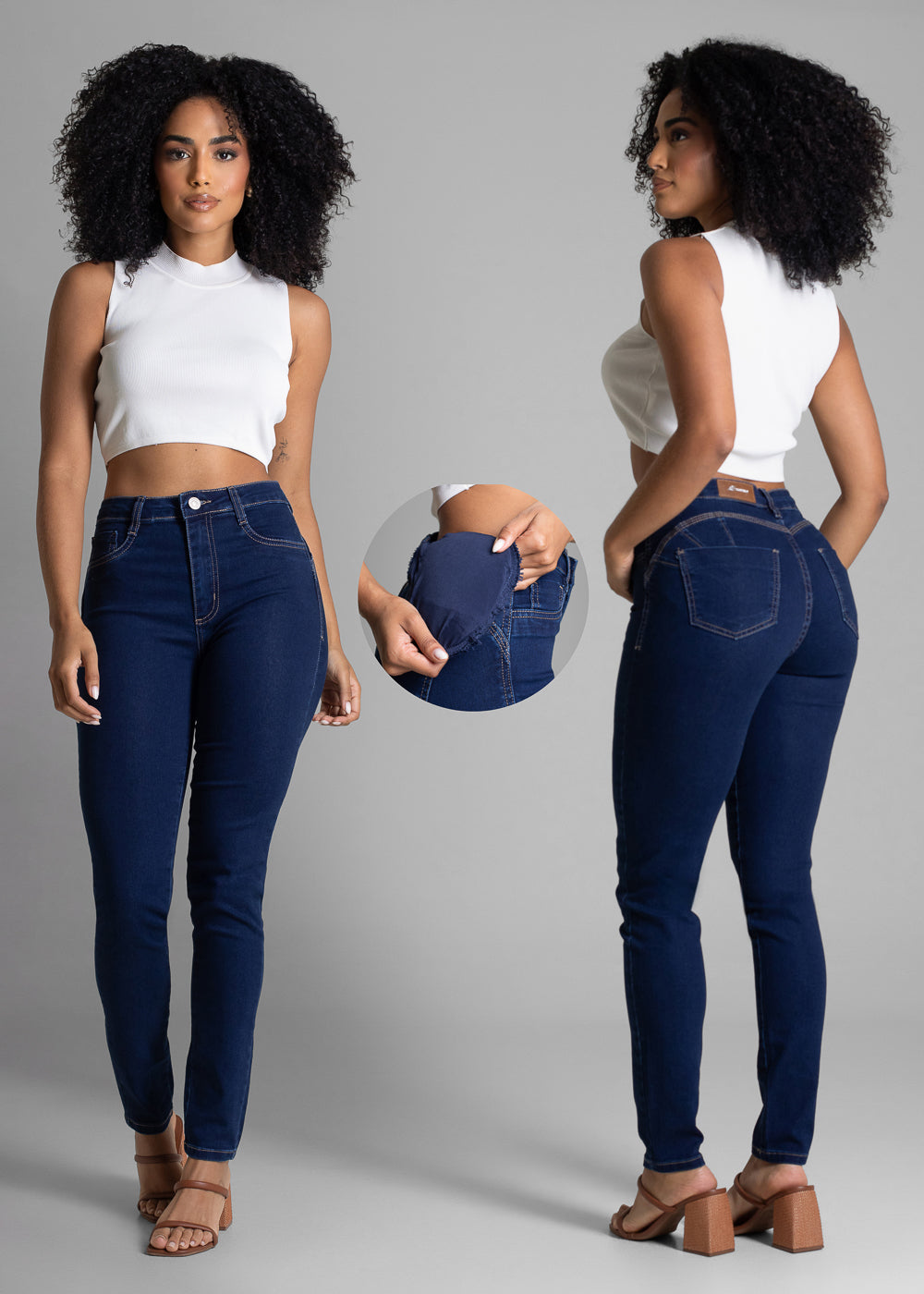 Calça Jeans Sawary Heart - 283385 AZUL