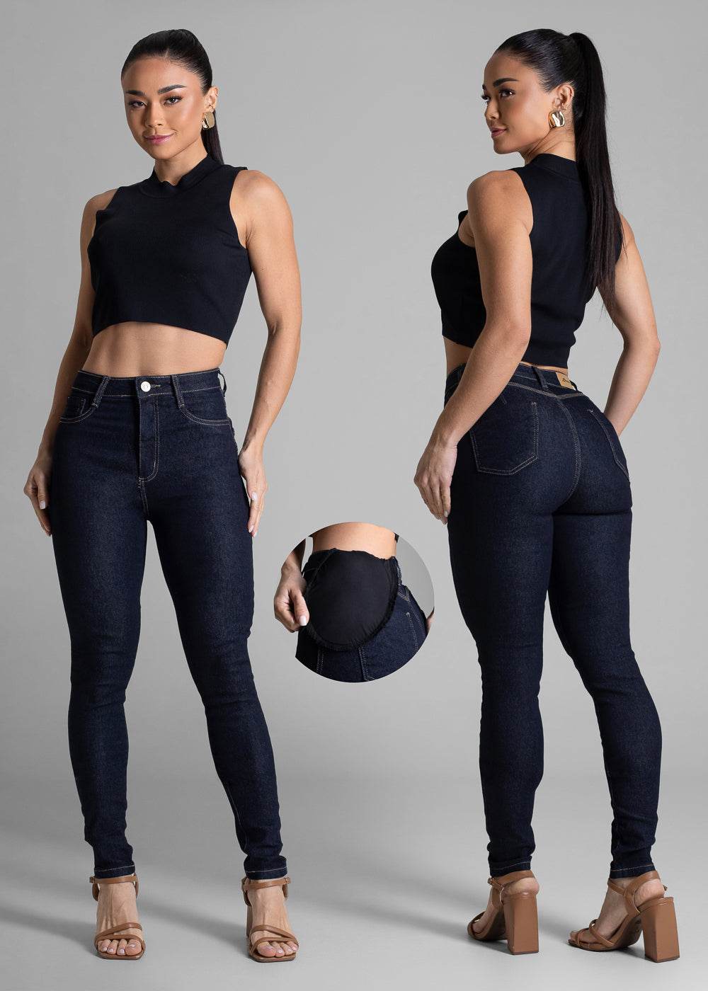 Calça Jeans Sawary Modela Bumbum - 283391 AZUL