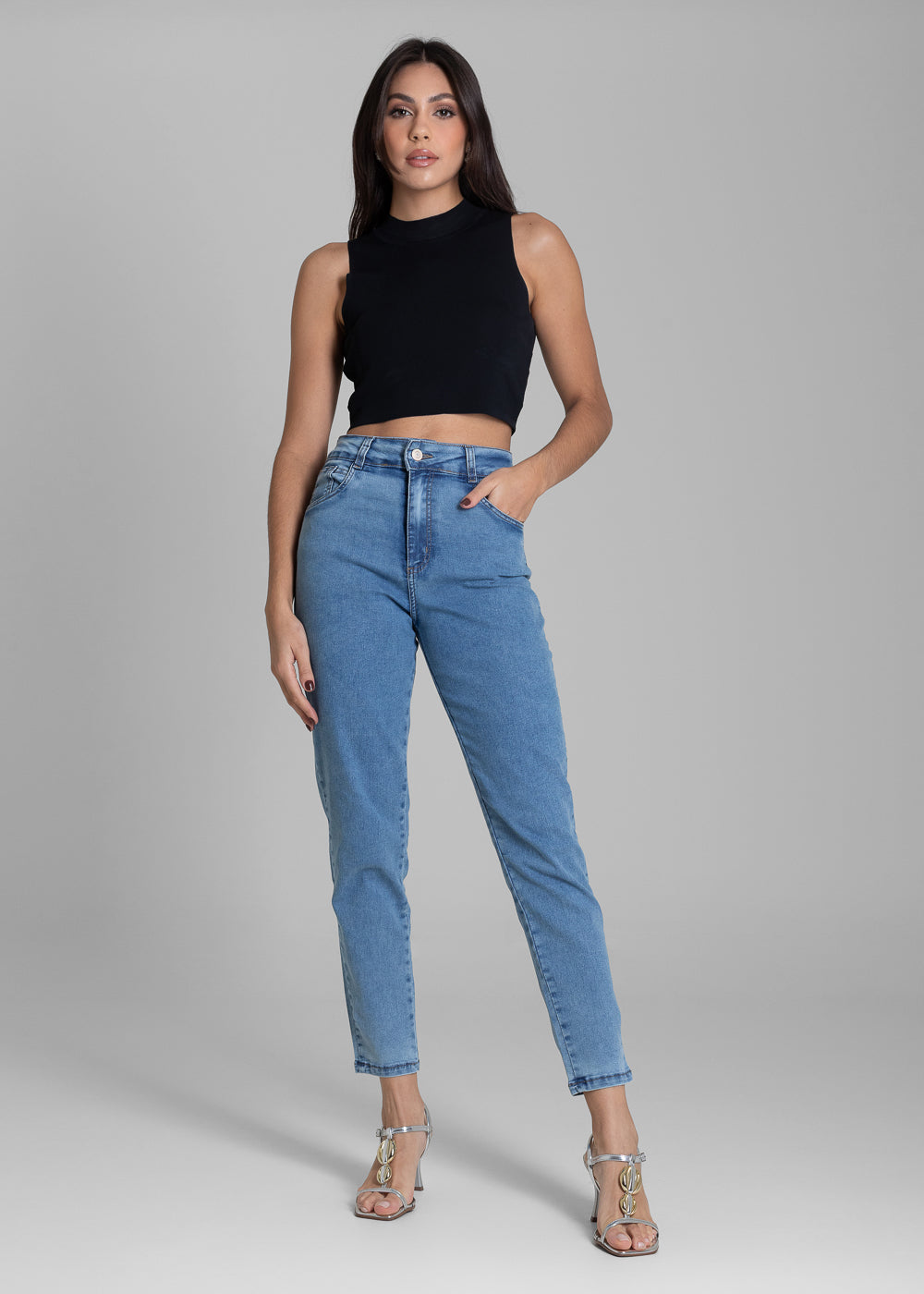 Calça Jeans Sawary Mom - 283393 AZUL
