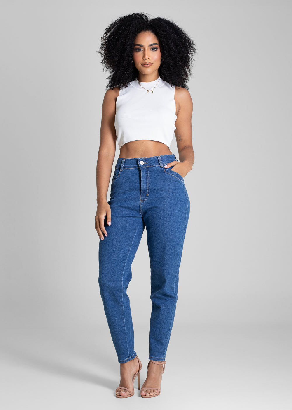 Calça Jeans Sawary Mom - 283398 AZUL