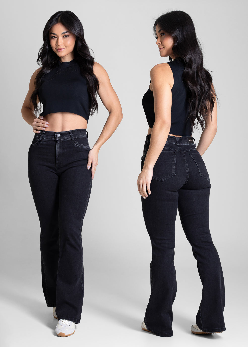 Calça Jeans Sawary Boot Cut Petit - 283405 PRETO