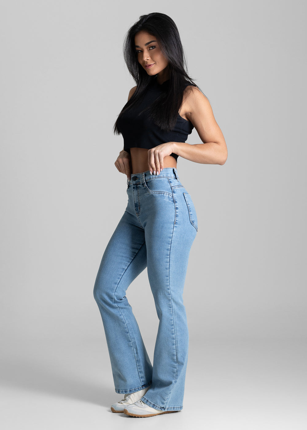 Calça Jeans Sawary Boot Cut Petit - 283412 AZUL