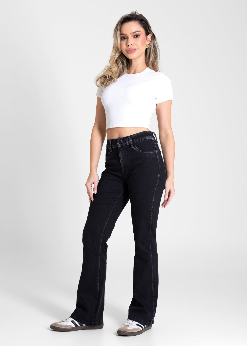 Calça Jeans Sawary Boot Cut Petit - 283424 PRETO