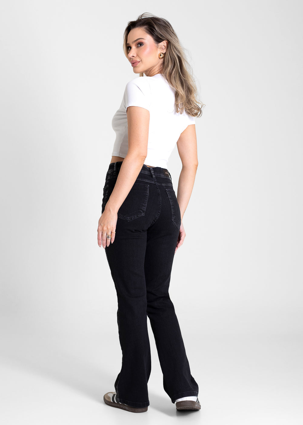 Calça Jeans Sawary Boot Cut Petit - 283424 PRETO