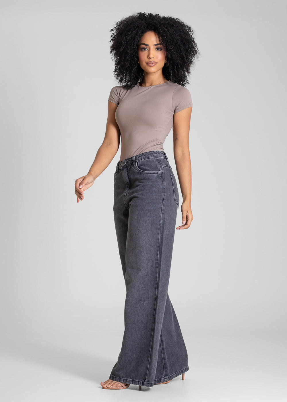 Calça Jeans Sawary Wide Leg - 283439 PRETO