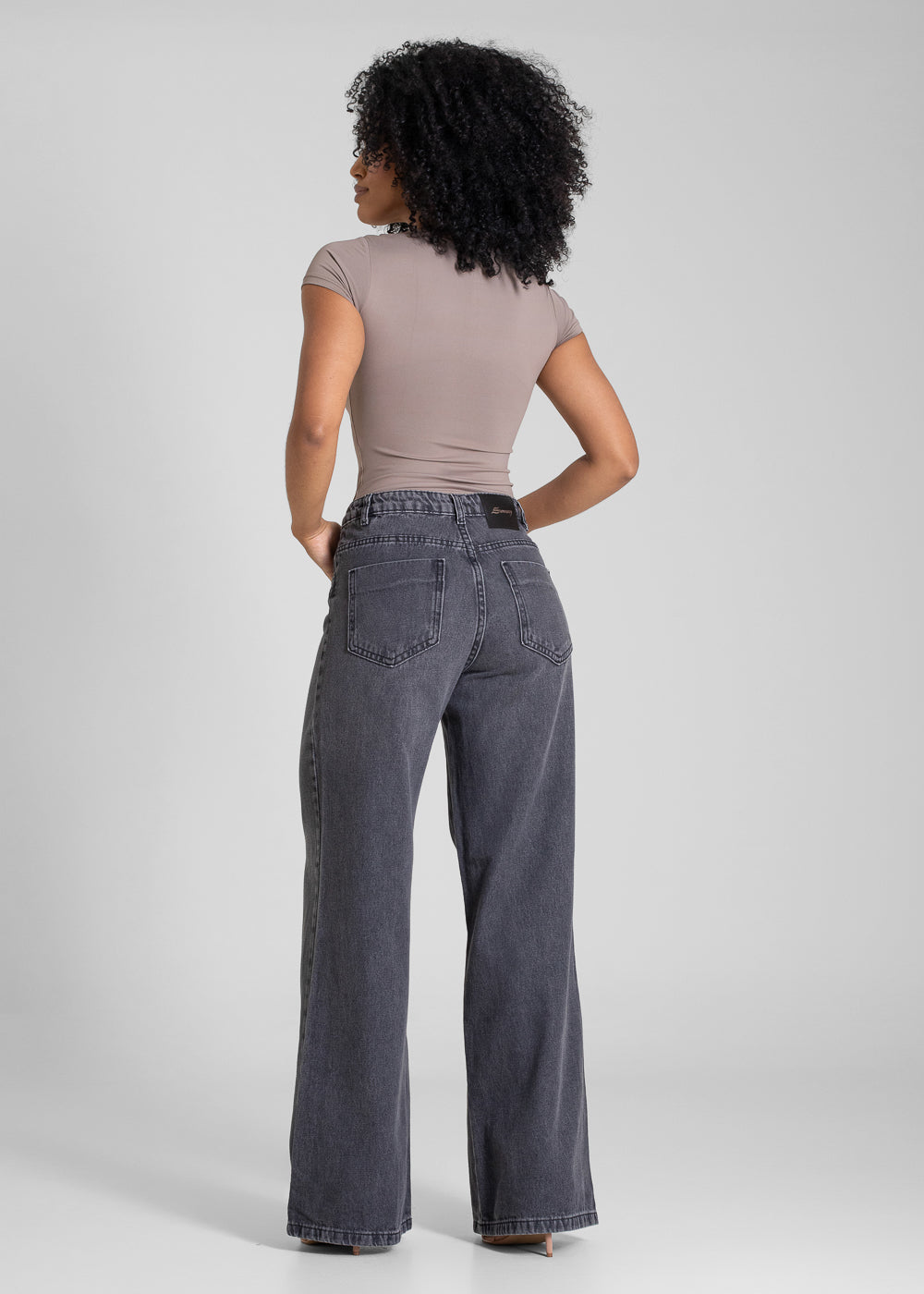 Calça Jeans Sawary Wide Leg - 283439 PRETO