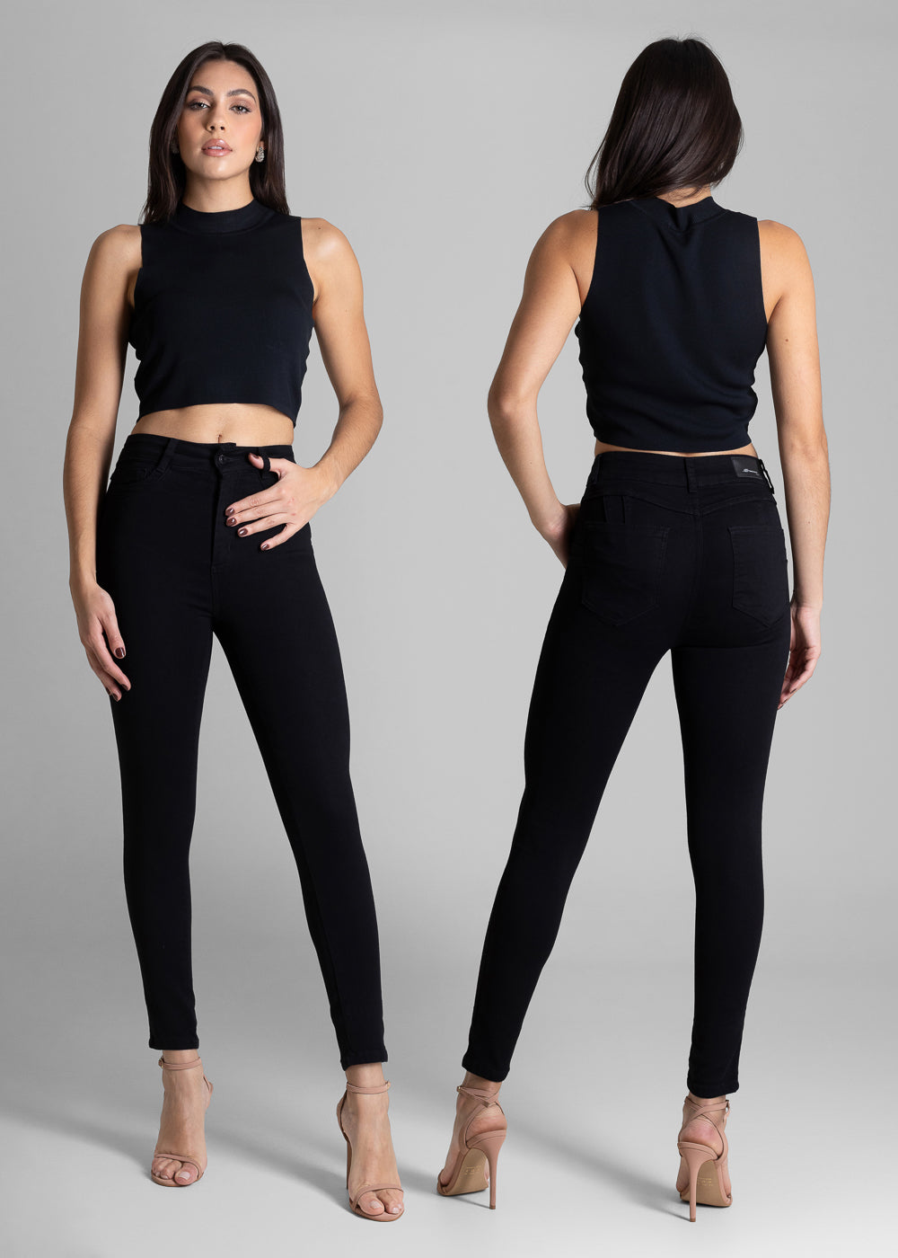 Calça Sarja Sawary Levanta Bumbum - 283448 PRETO