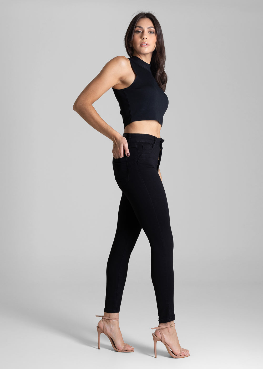 Calça Sarja Sawary Levanta Bumbum - 283448 PRETO