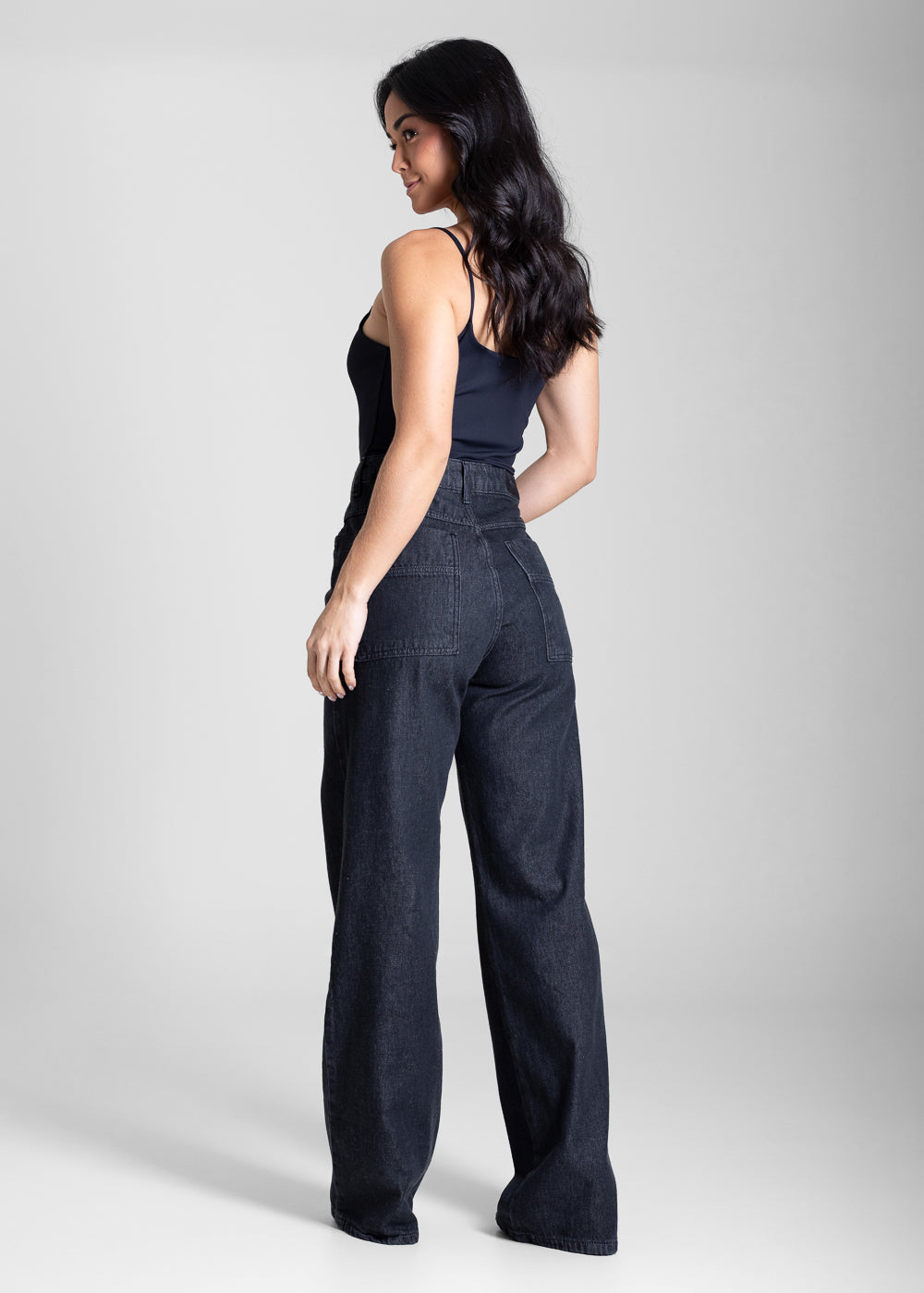 Calça Jeans Sawary Wide Leg - 283452 PRETO