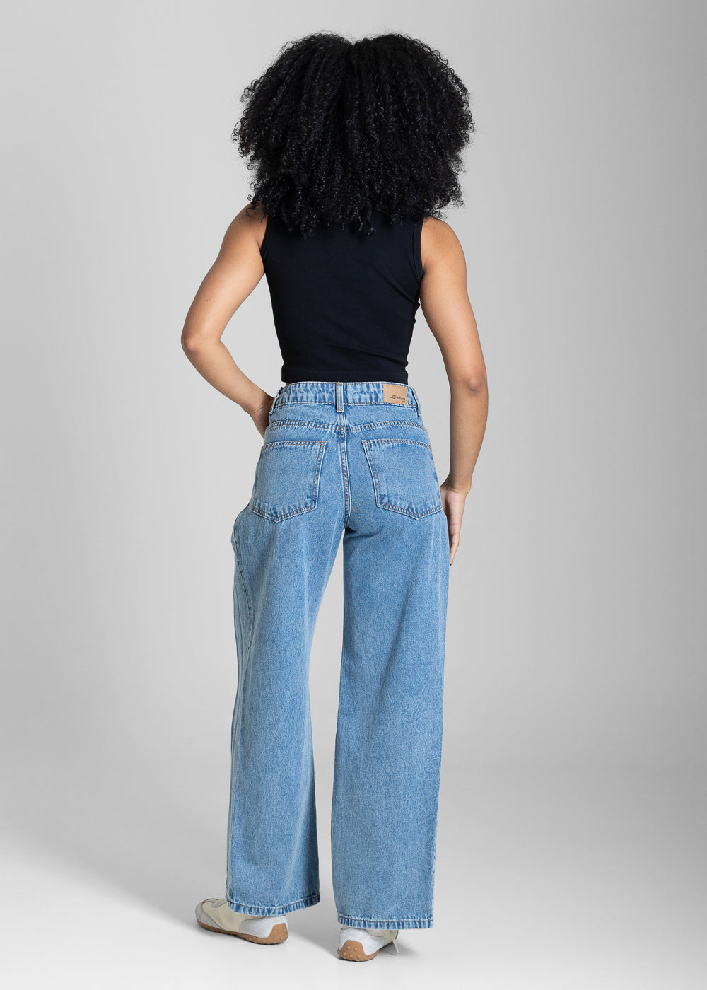 Calça Jeans Sawary Wide Leg Petit - 283465 AZUL