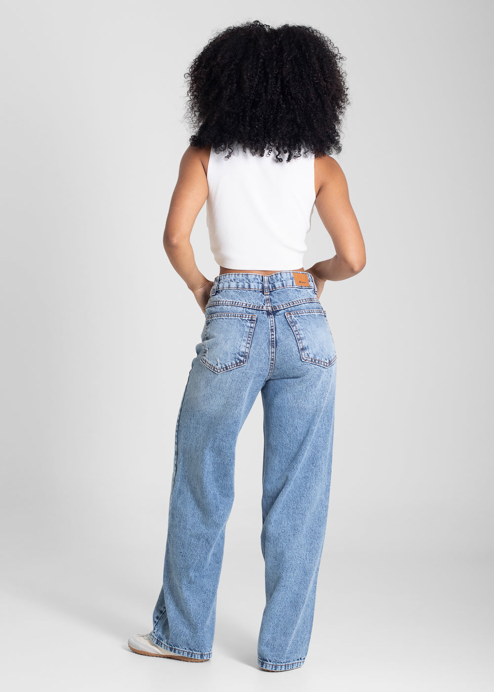 Calça Jeans Sawary Wide Leg Petit - 283495 AZUL