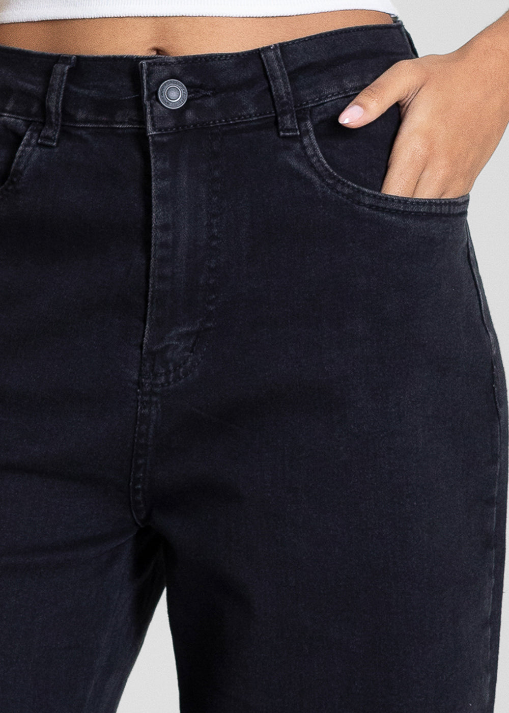 Calça Sarja Sawary Wide Leg - 283517 PRETO