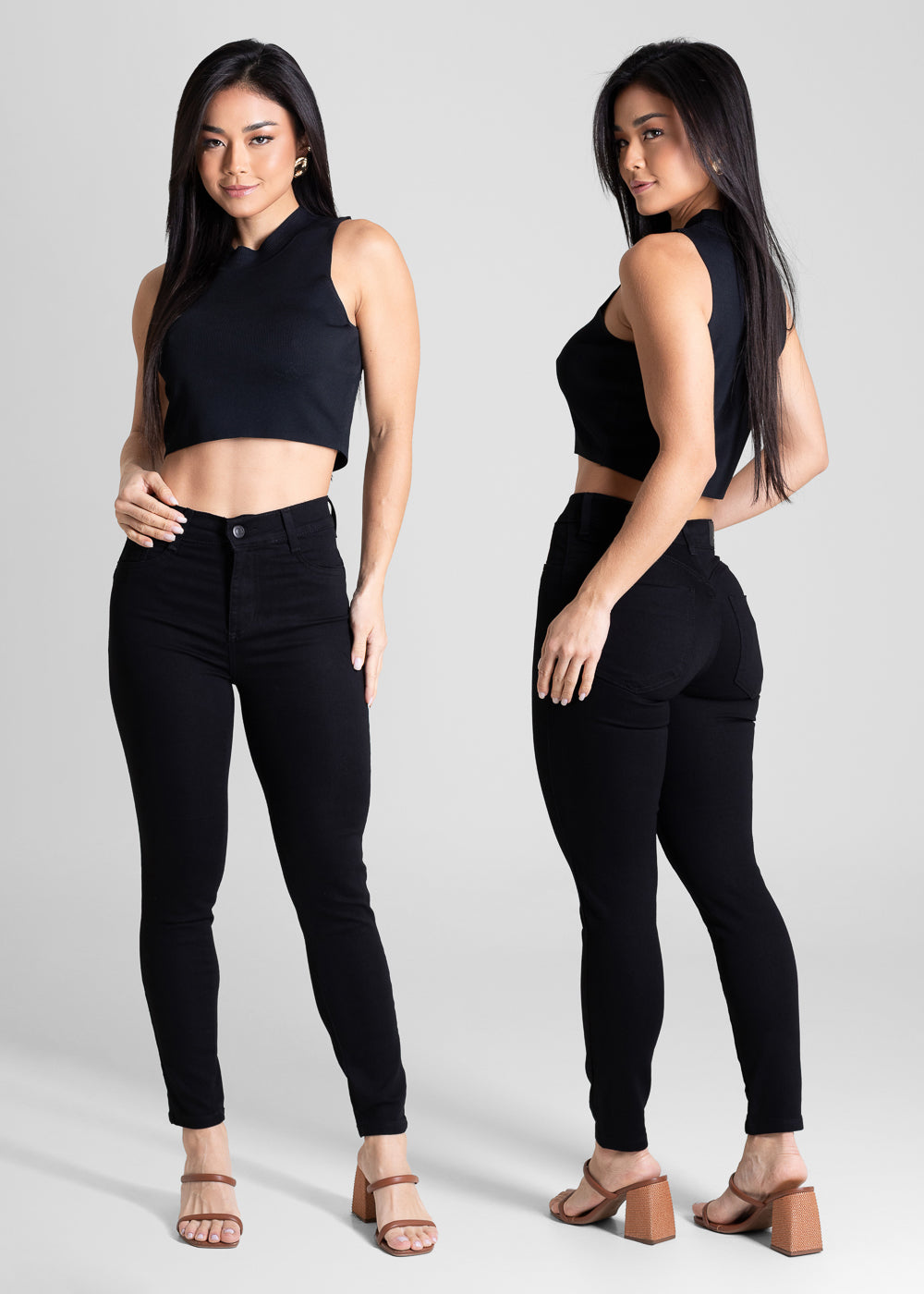 Calça Sarja Sawary Heart - 283536 PRETO