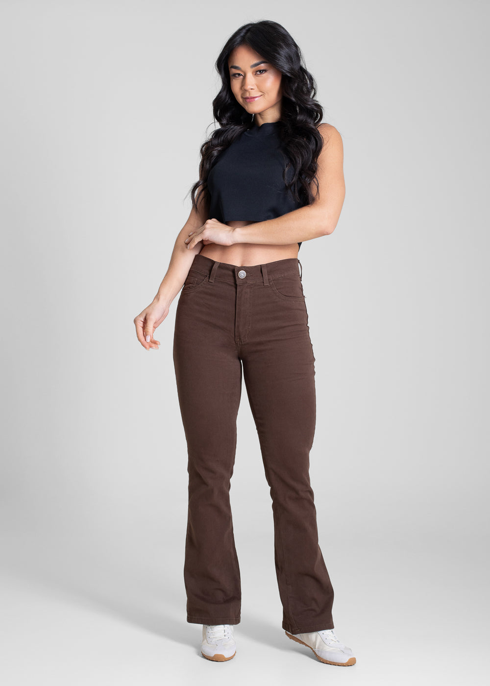 Calça Sarja Sawary Boot Cut Petit - 283541 MARROM