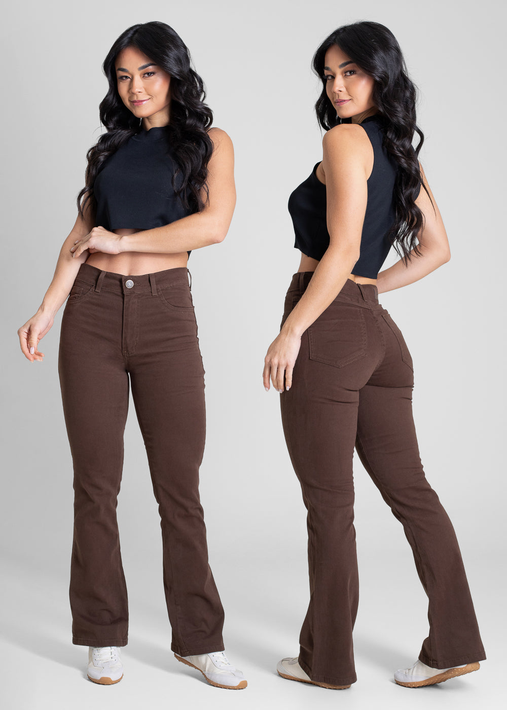 Calça Sarja Sawary Boot Cut Petit - 283541 MARROM