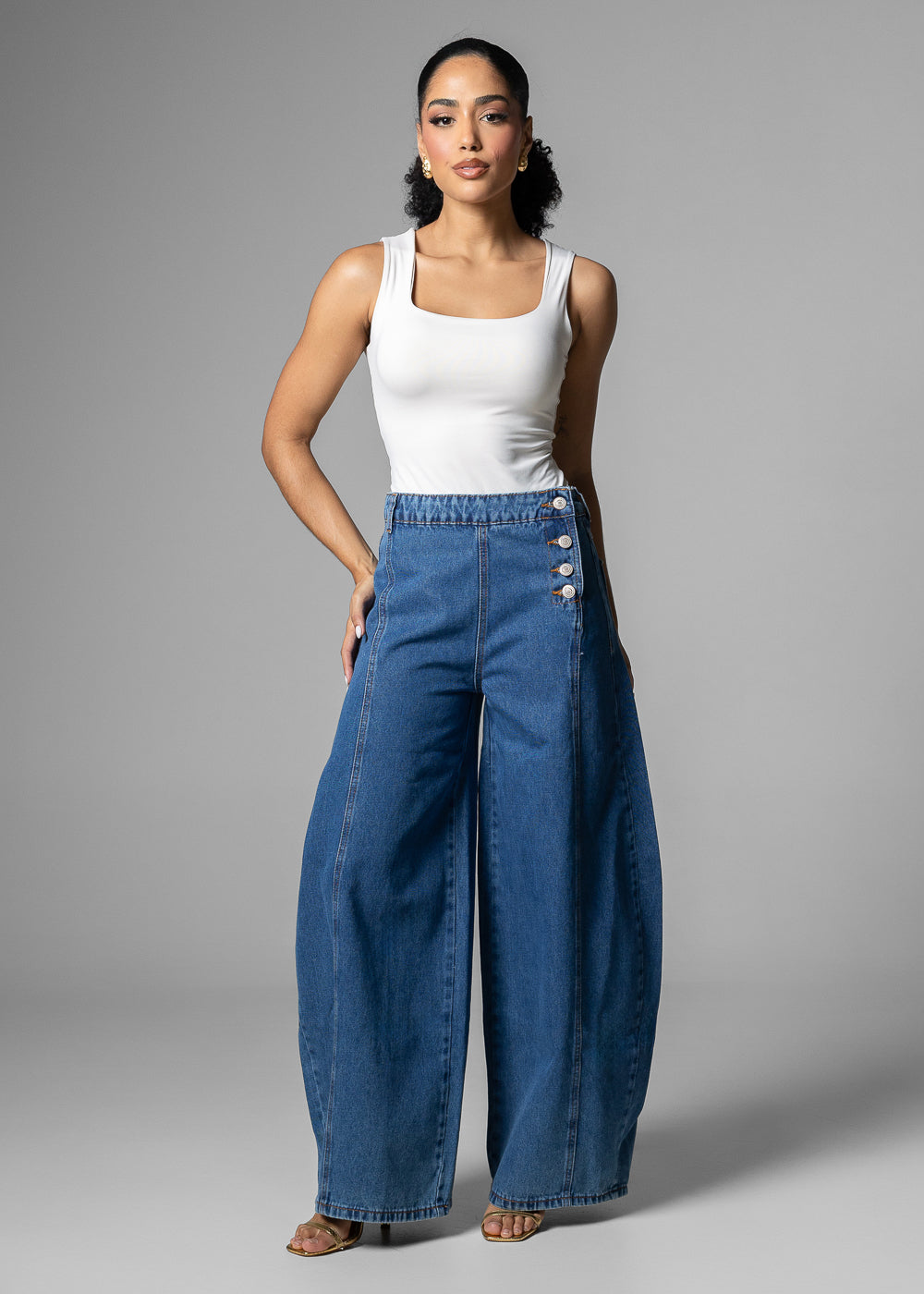 Calça Jeans Sawary Balloon - 283543 AZUL