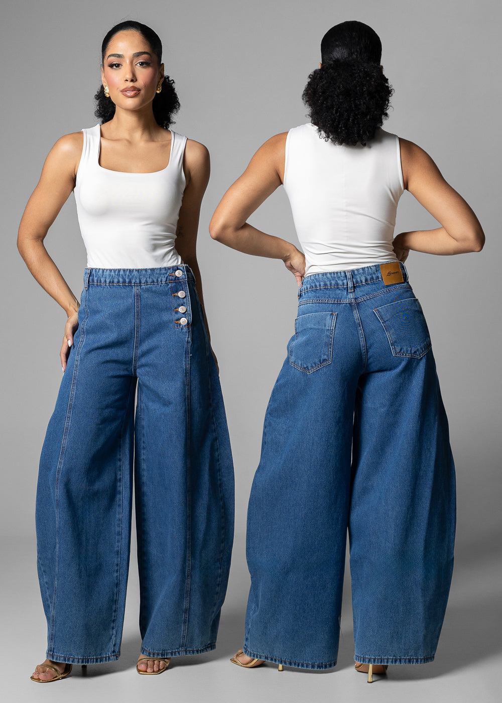 Calça Jeans Sawary Balloon - 283543 AZUL