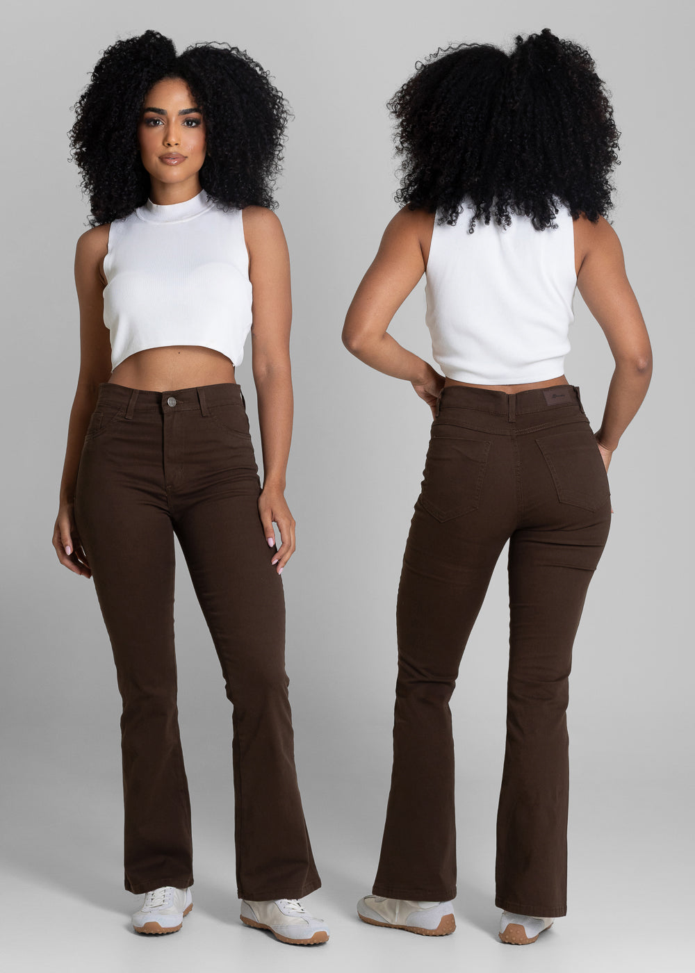 Calça Sarja Sawary Boot Cut Petit - 283545 MARROM