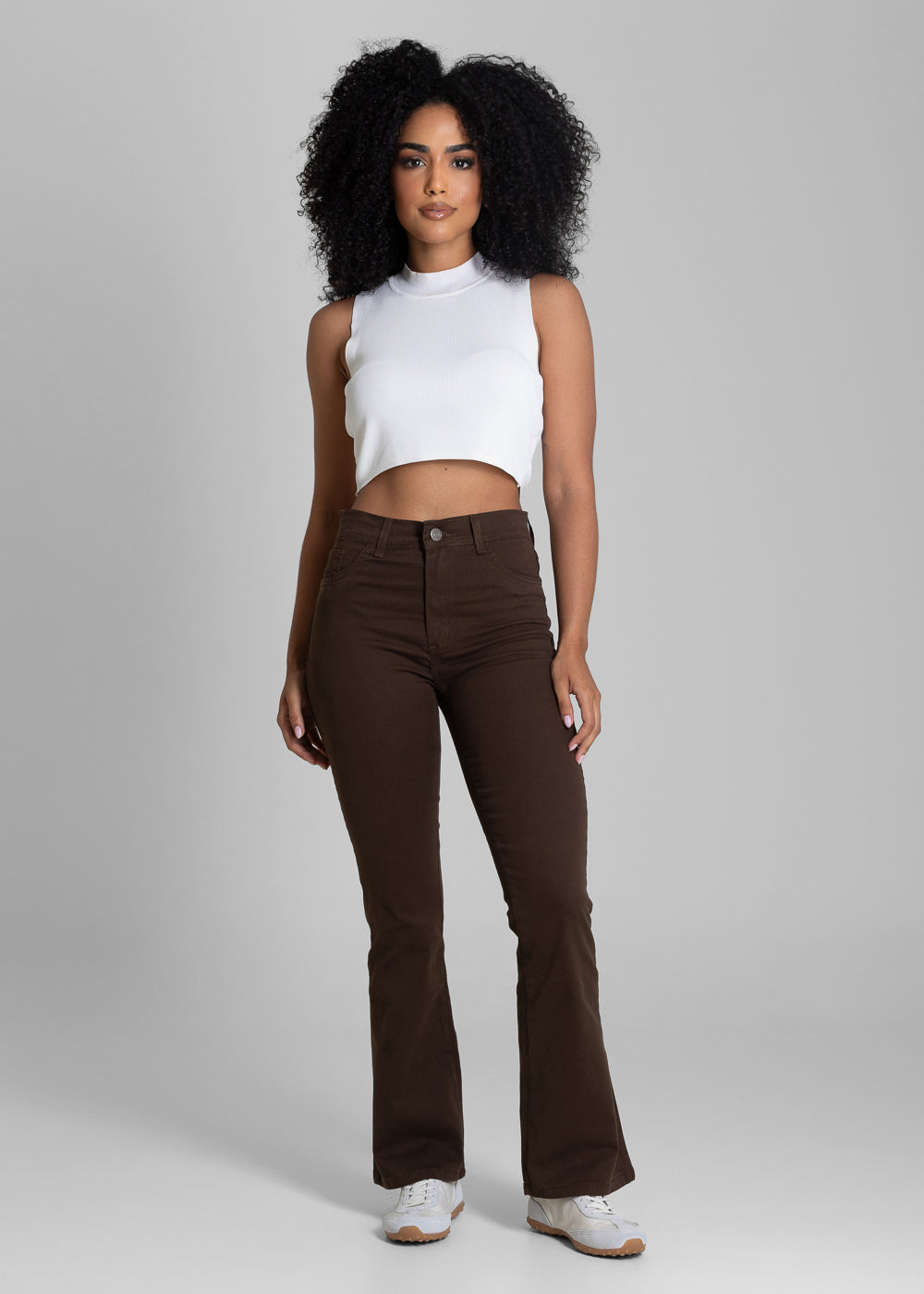 Calça Sarja Sawary Boot Cut Petit - 283545 MARROM