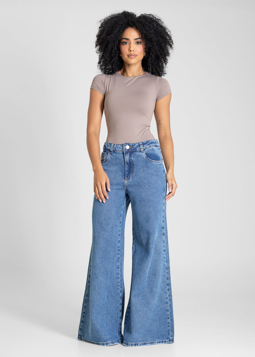 Calça Jeans Sawary Super Wide Leg - 283560 AZUL