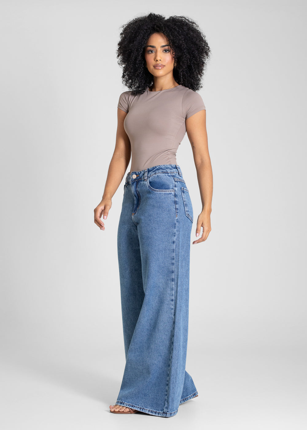 Calça Jeans Sawary Super Wide Leg - 283560 AZUL