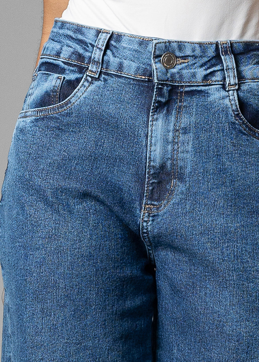 Calça Jeans Sawary Super Wide Leg - 283561 AZUL