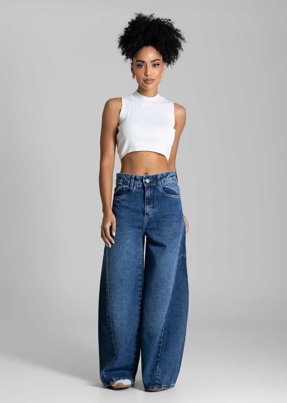 Calça Jeans Sawary Balloon Petit - 283562 AZUL