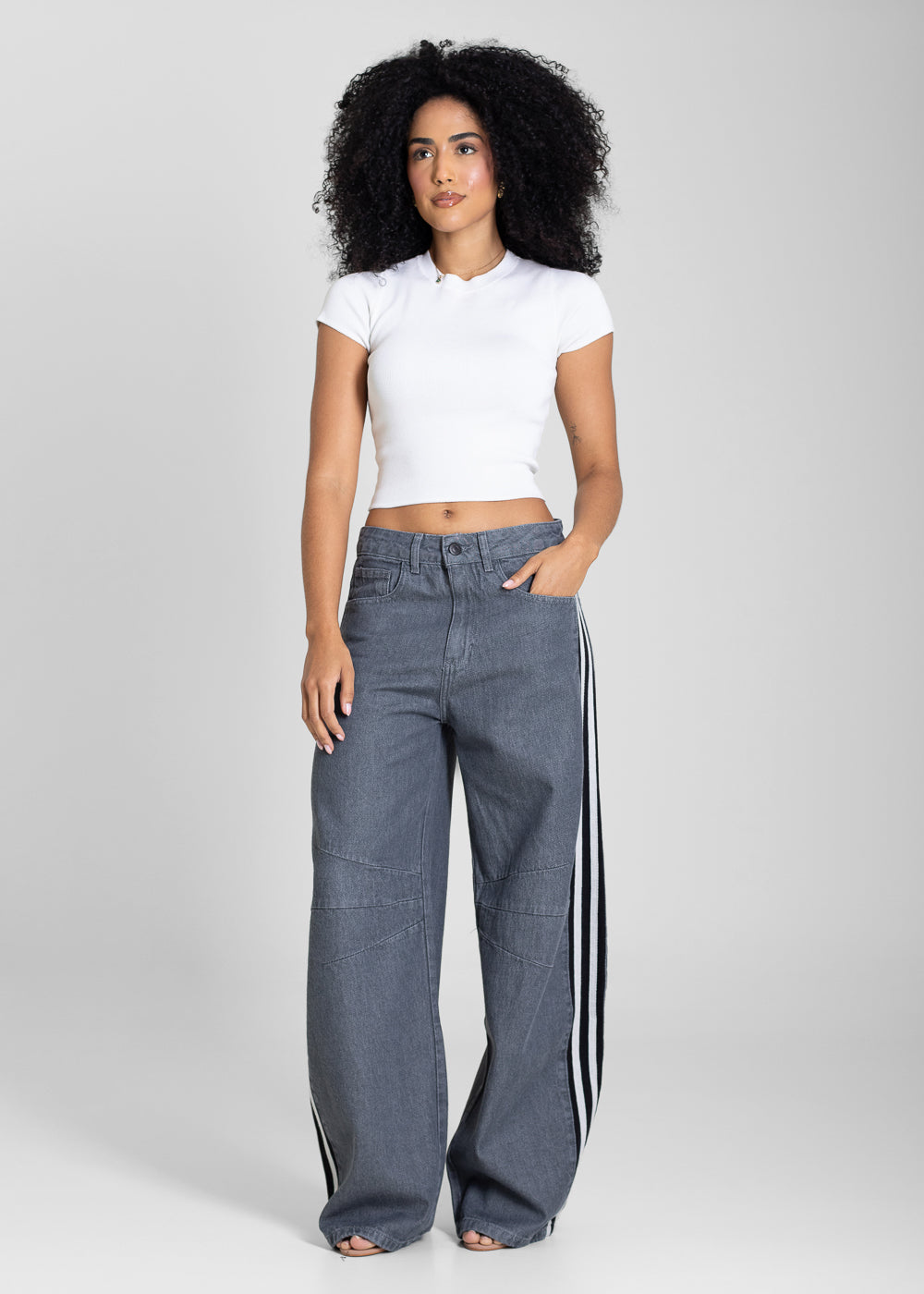 Calça Jeans Sawary Balloon - 283564 GRAY