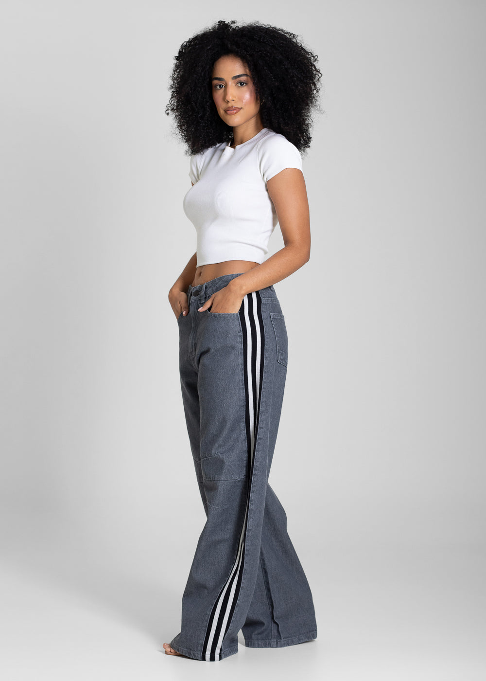 Calça Jeans Sawary Balloon - 283564 GRAY