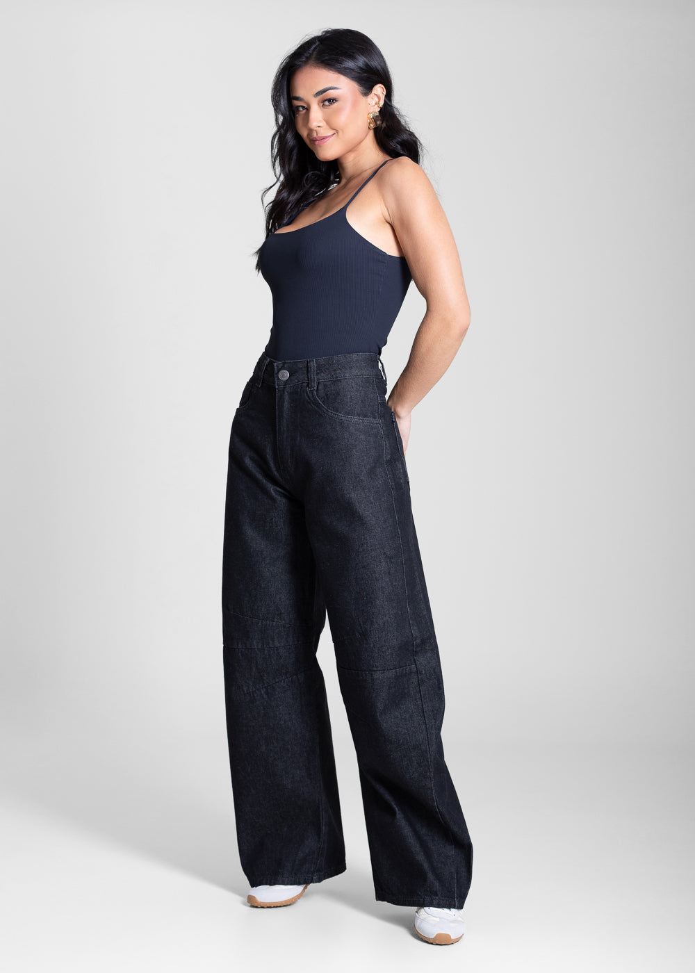 Calça Jeans Sawary Balloon Petit - 283568 PRETO