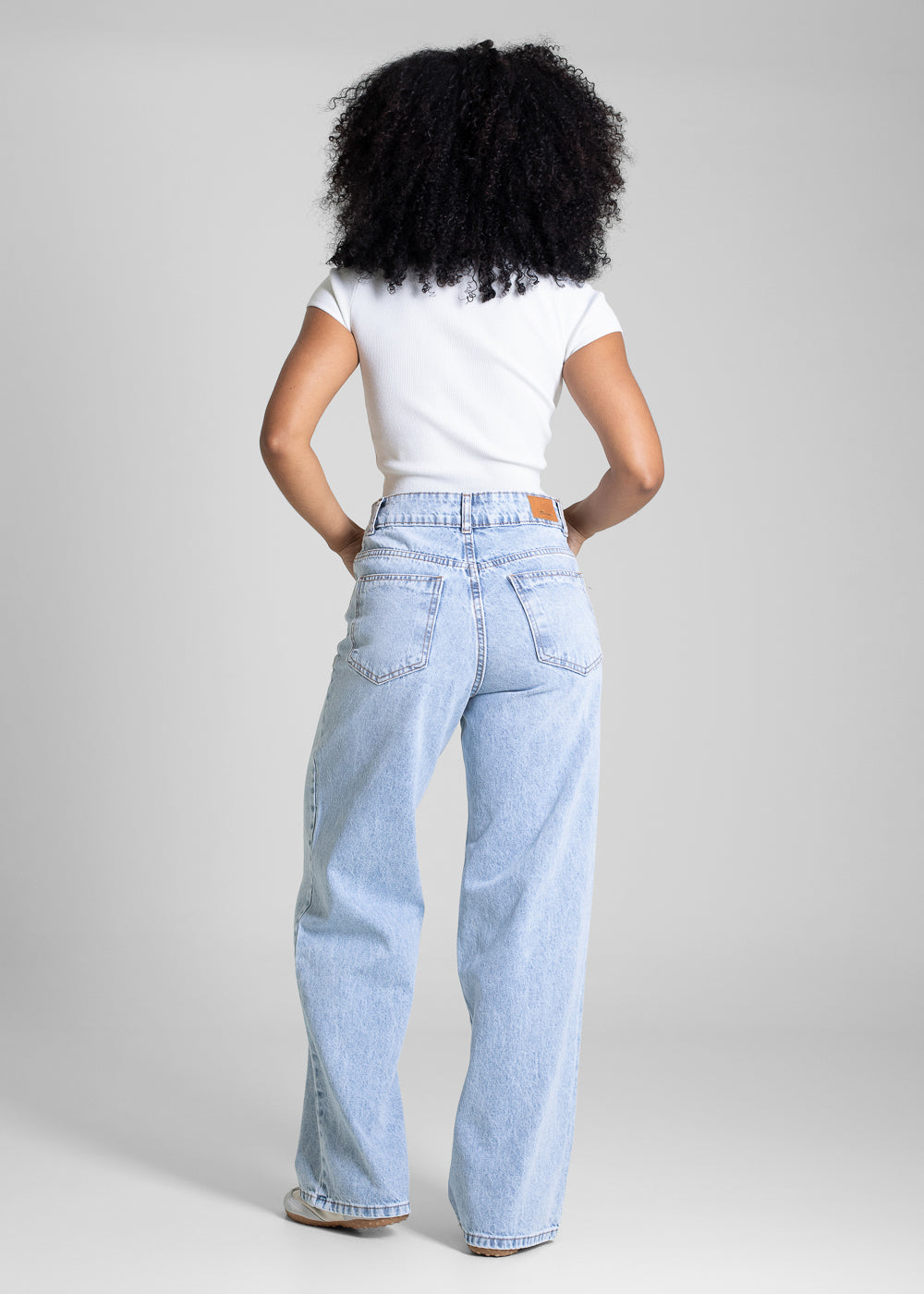 Calça Jeans Sawary Wide Leg Petit - 283569 AZUL